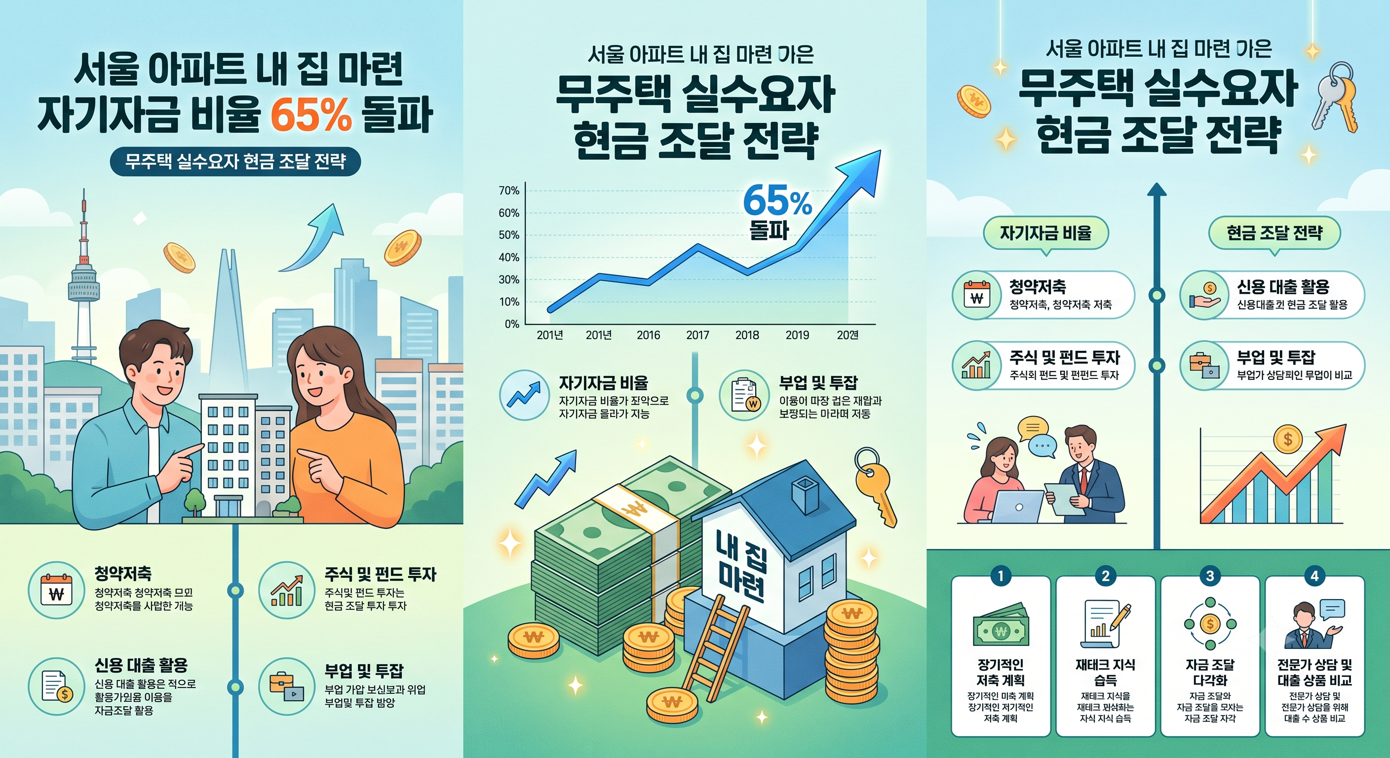 서울 아파트 내 집 마련 자기자금 비율 65% 돌파와 무주택 실수요자 현금 조달 전략