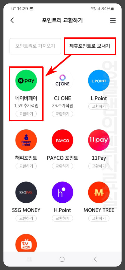 국민카드 포인트리 네이버페이 전환