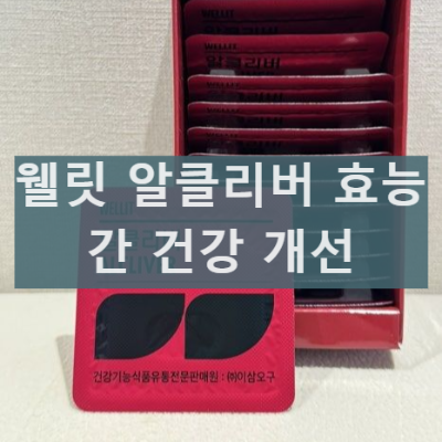 웰릿 알클리버 간 건강 개선 효과 복용 방법 및 후기 공유