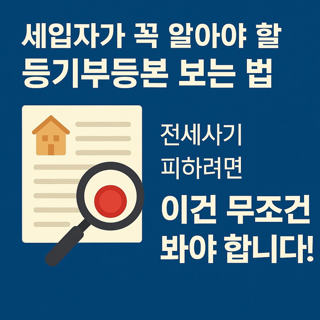 세입자가 꼭 알아야 할 등기부등본 보는 법