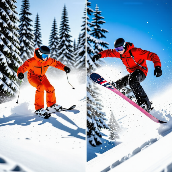 초보자 스키장 장비 선택 가이드: 스키와 스노우보드 비교