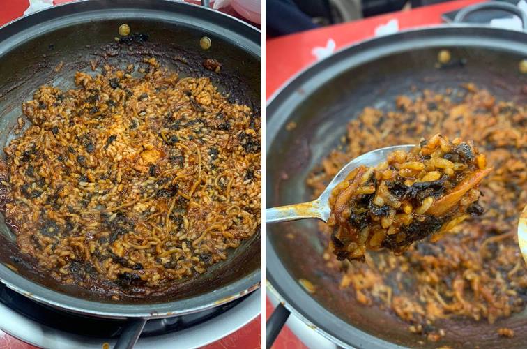 맛있게 볶아진 꾸덕한 볶음밥