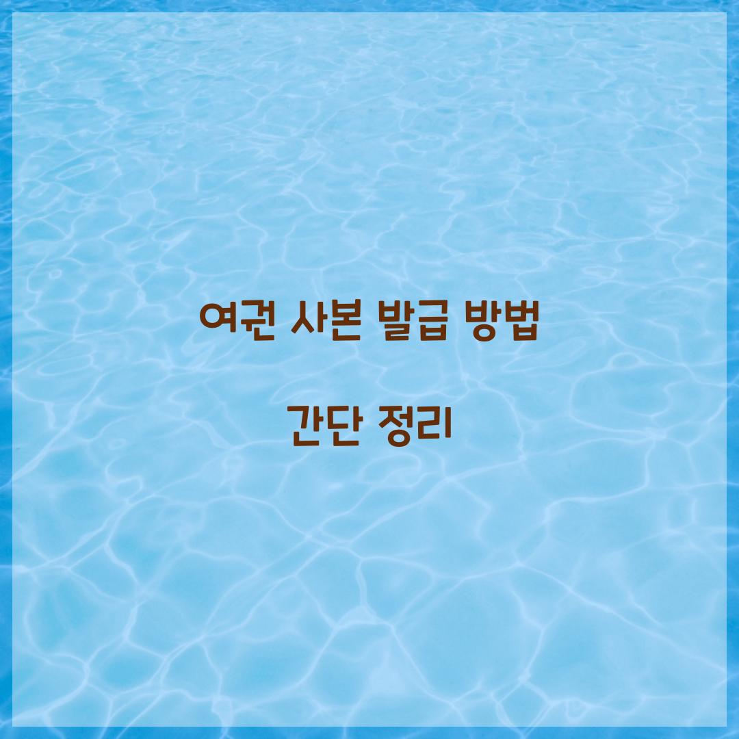 여권 사본 발급