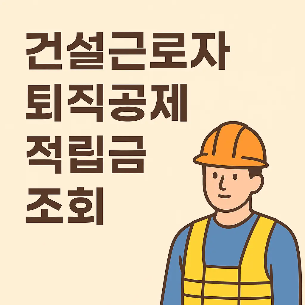 건설근로자퇴직공제-적립금조회