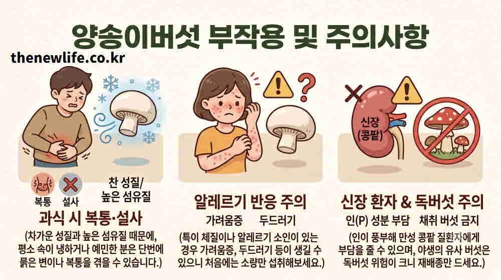 양송이버섯 효능 부작용