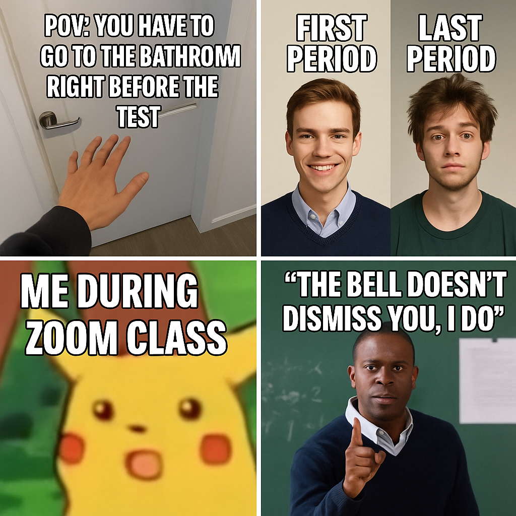 미국 고등학생들이 즐겨 공유한 웃긴 밈 모음