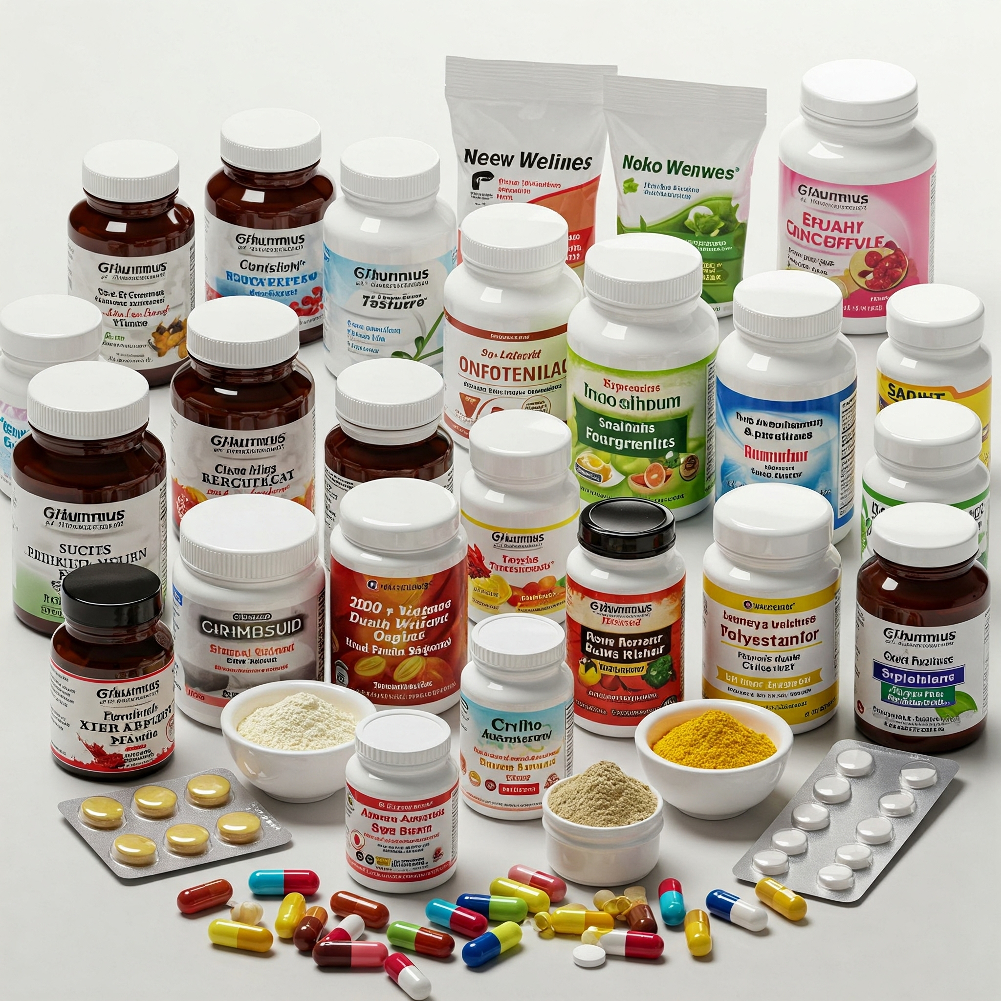 다양한 영양제 사진