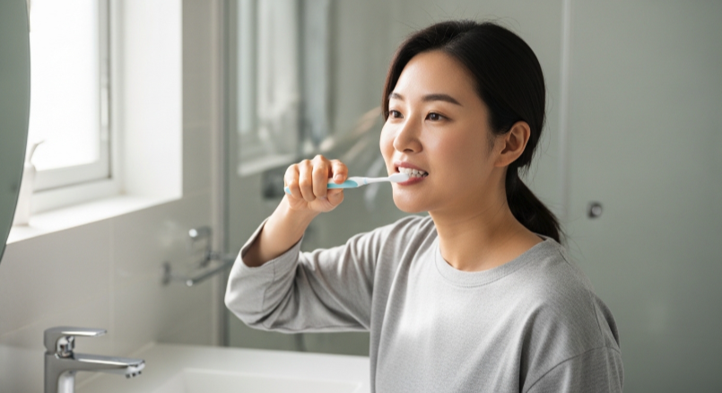 잇몸 안좋으면 치매 관리 양치 모습