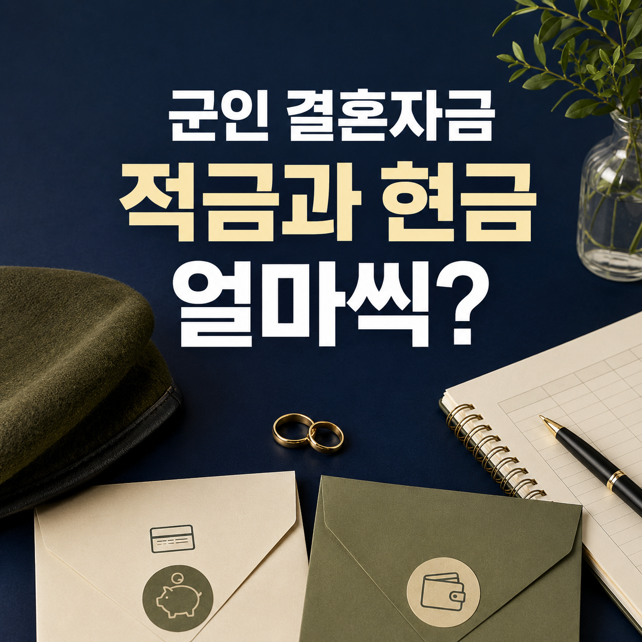 결혼 앞둔 직업군인, 적금과 현금은 얼마씩 가지고 있어야 할까?