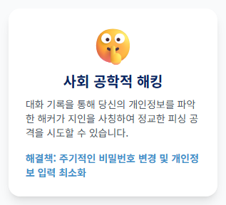 사회 공학적 해킹의 발판 제공