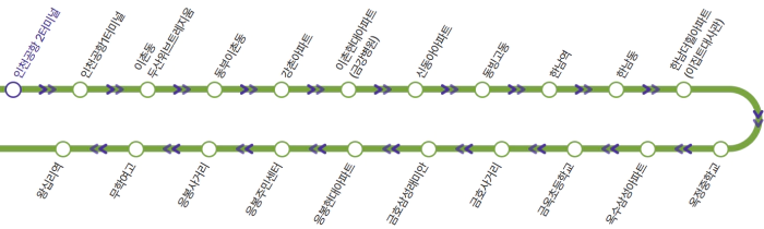 6010번-공항버스-시내방향-노선도