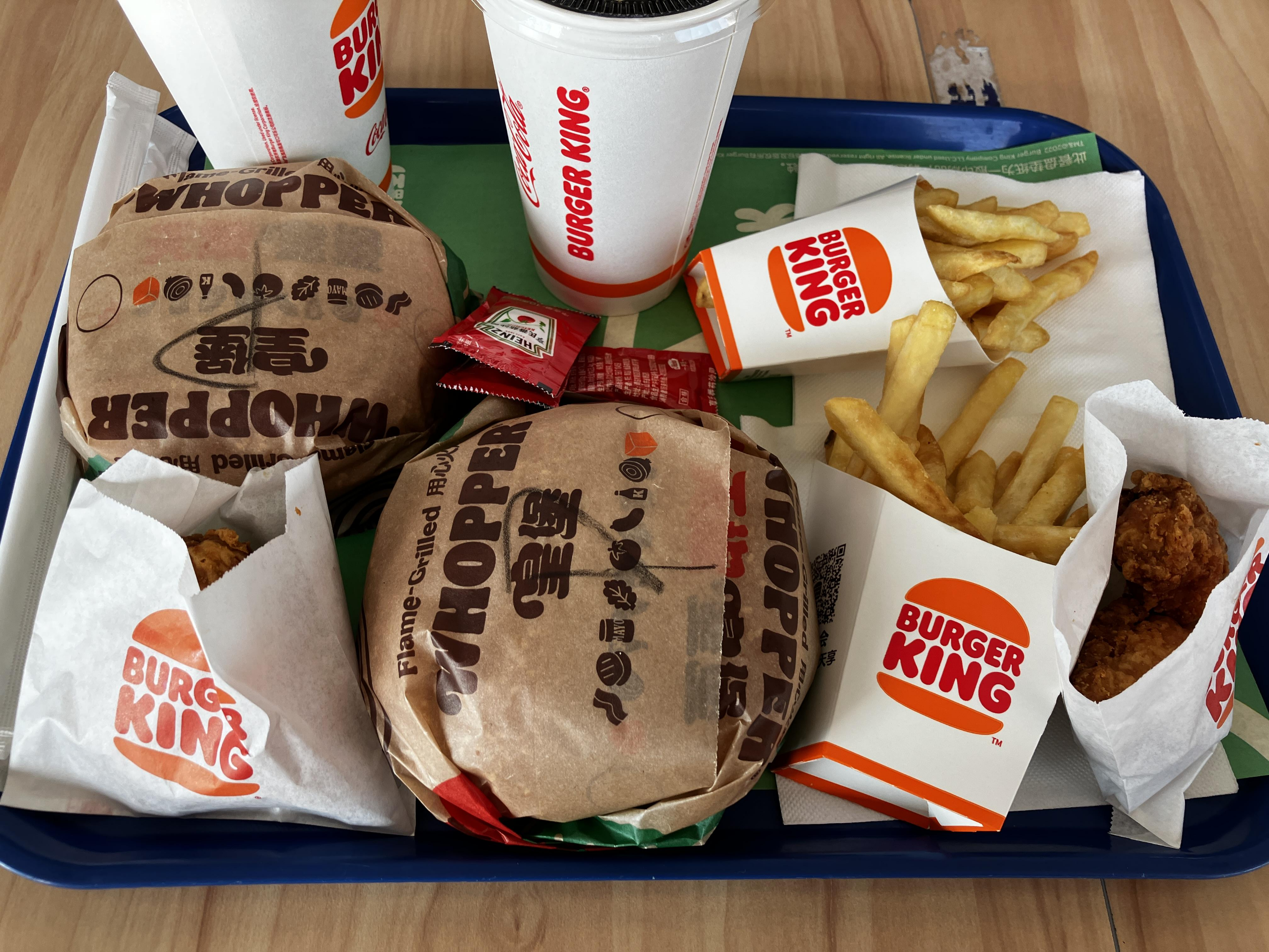 중국버거킹 더블와퍼