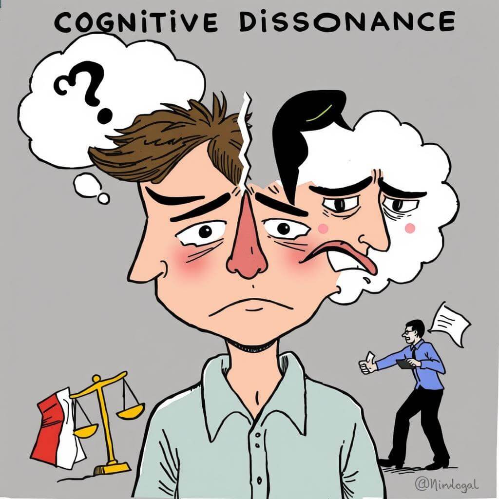 인지 부조화를 겪는 사람
