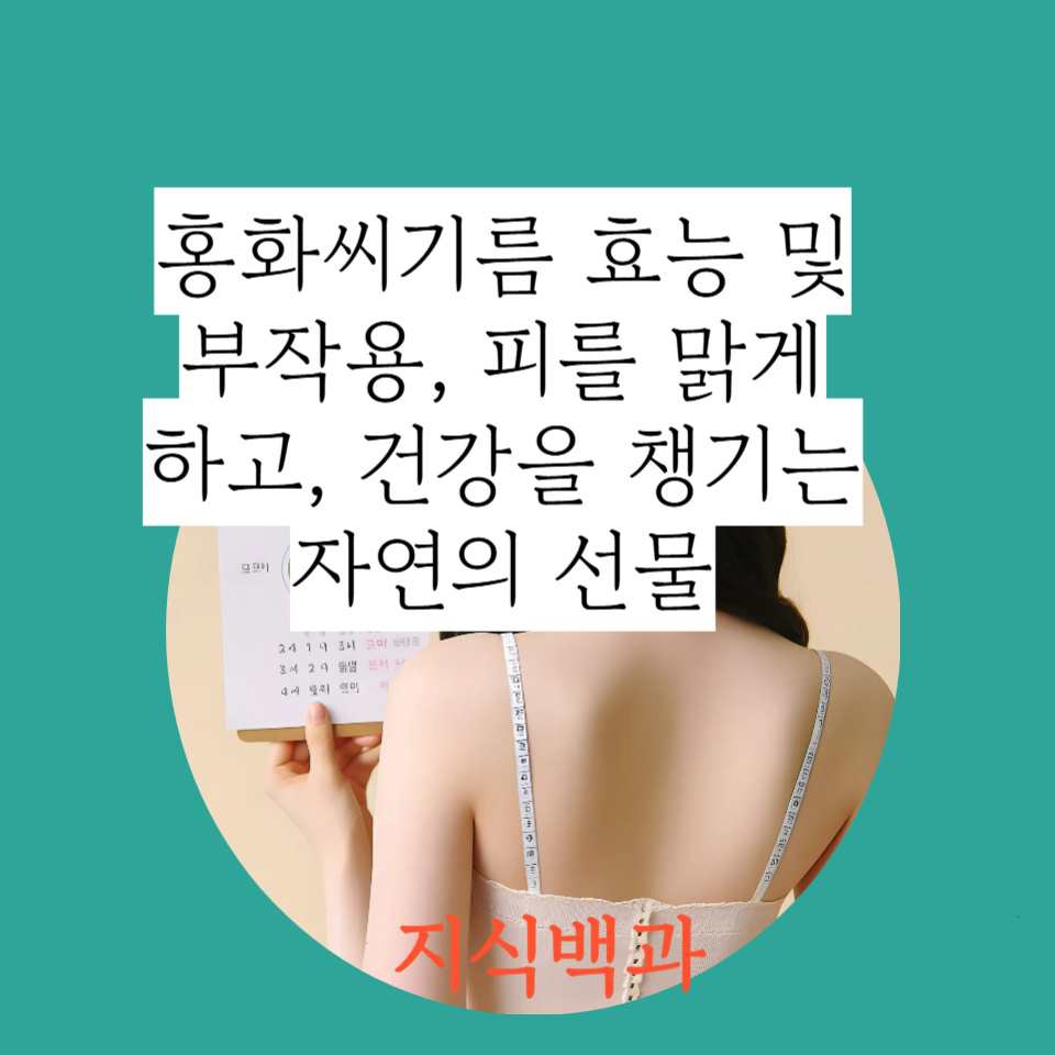 홍화씨기름 효능 및 부작용, 피를 맑게 하고, 건강을 챙기는 자연의 선물
