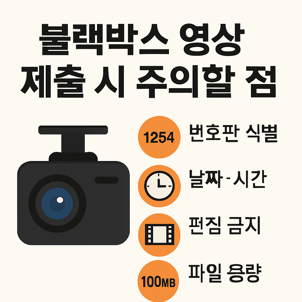 블랙박스 영상 제출 시 주의할 점