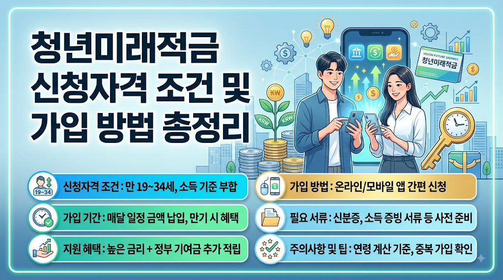 청년미래적금 신청자격 조건 및 가입 방법 총정리