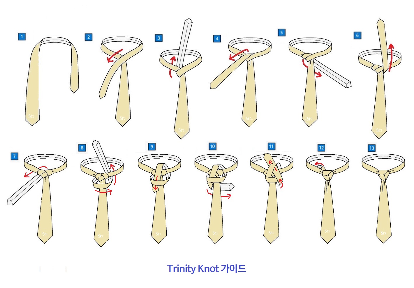 트리니티 매듭 (Trinity Knot) 순서