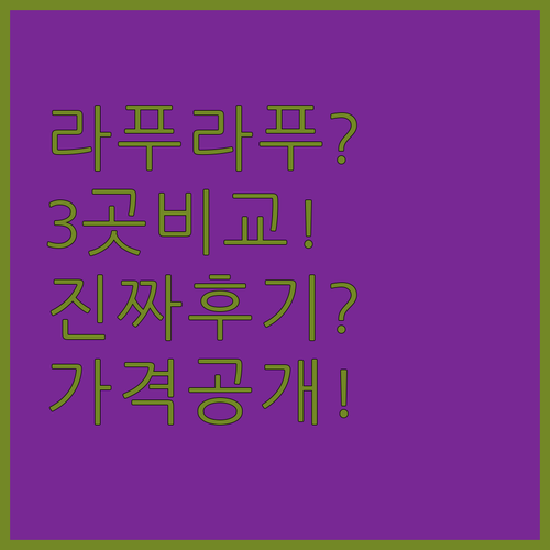라푸라푸 시티 호텔 3곳 비교 진짜 ..