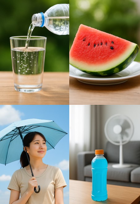 여름철 탈수의 위협, 예방전략, 수분을 지키는 일상 이미지