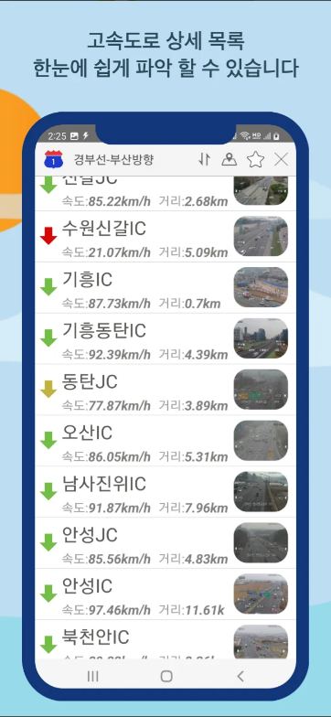 고속도로 국도 실시간 교통정보 앱, CCTV 전국도로 교통상황 영상 보기
