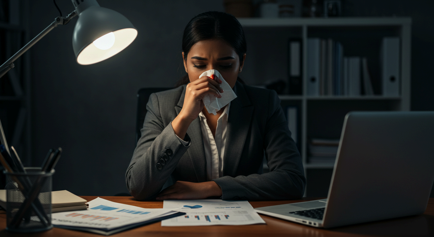 코 안이 헐거나 딱지가 생겨도 쉽게 출혈이 생깁니다.