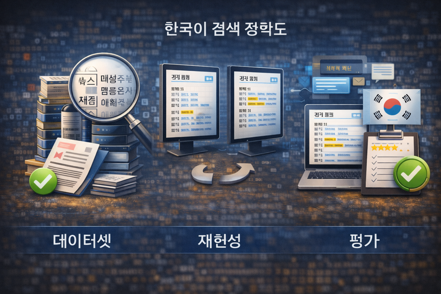 한국어 검색 정확도 (데이터셋,재현성,평가)