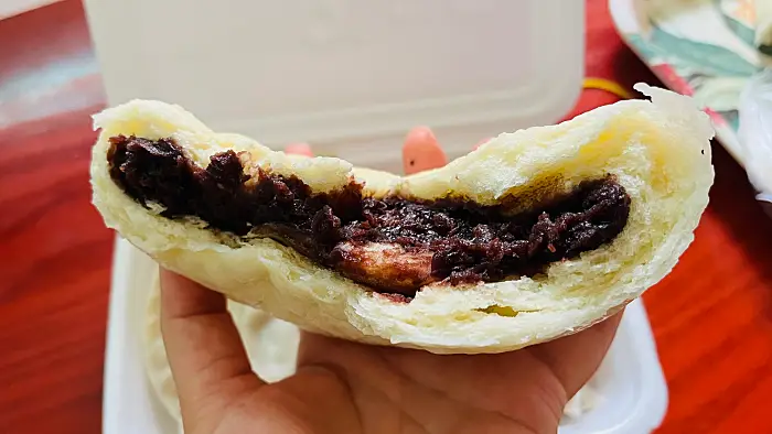 찐빵 단면