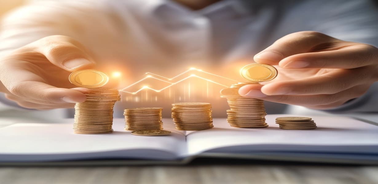 정부·기업이 함께 자산 형성을 지원하는 모습의 시각화 이미지