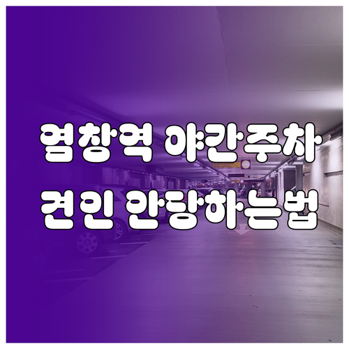 염창역 야간 주차 주의사항 거주자 우..