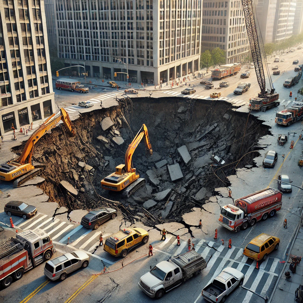 대형싱크홀 이미지