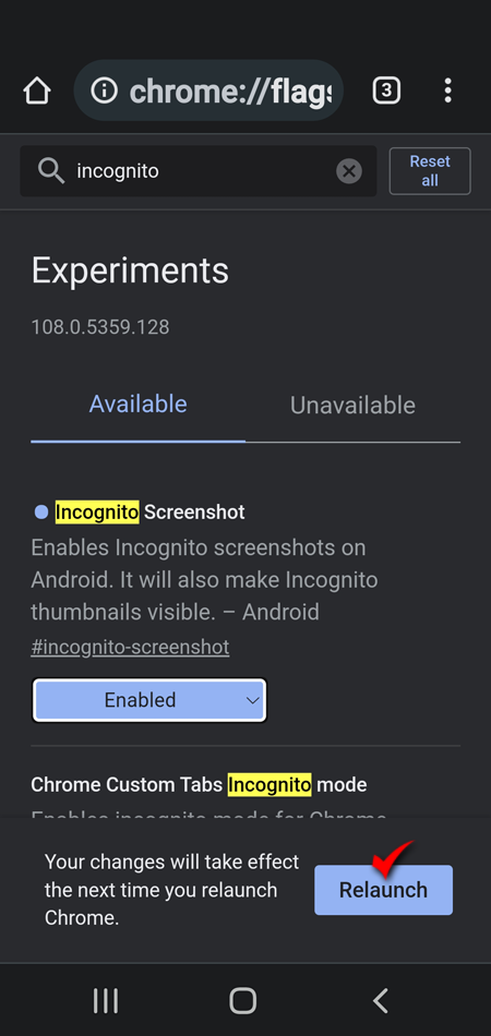 안드로이드 크롬 시크릿 탭 캡처하기_3