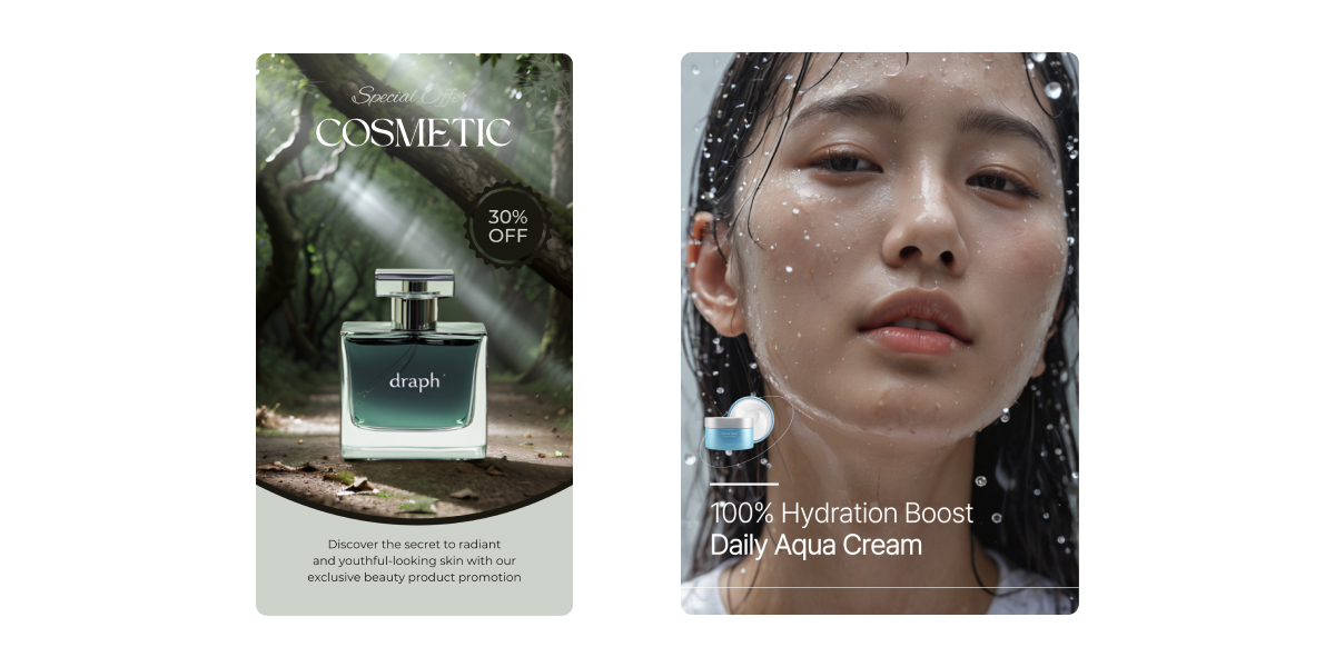 ドラップアートで広告画像を制作する