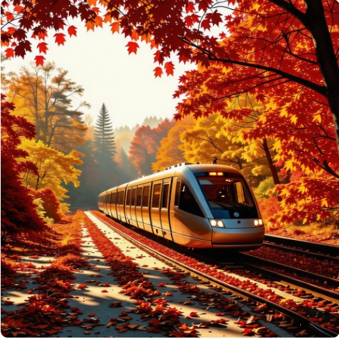 화담숲 모노레일을 표현한 이미지