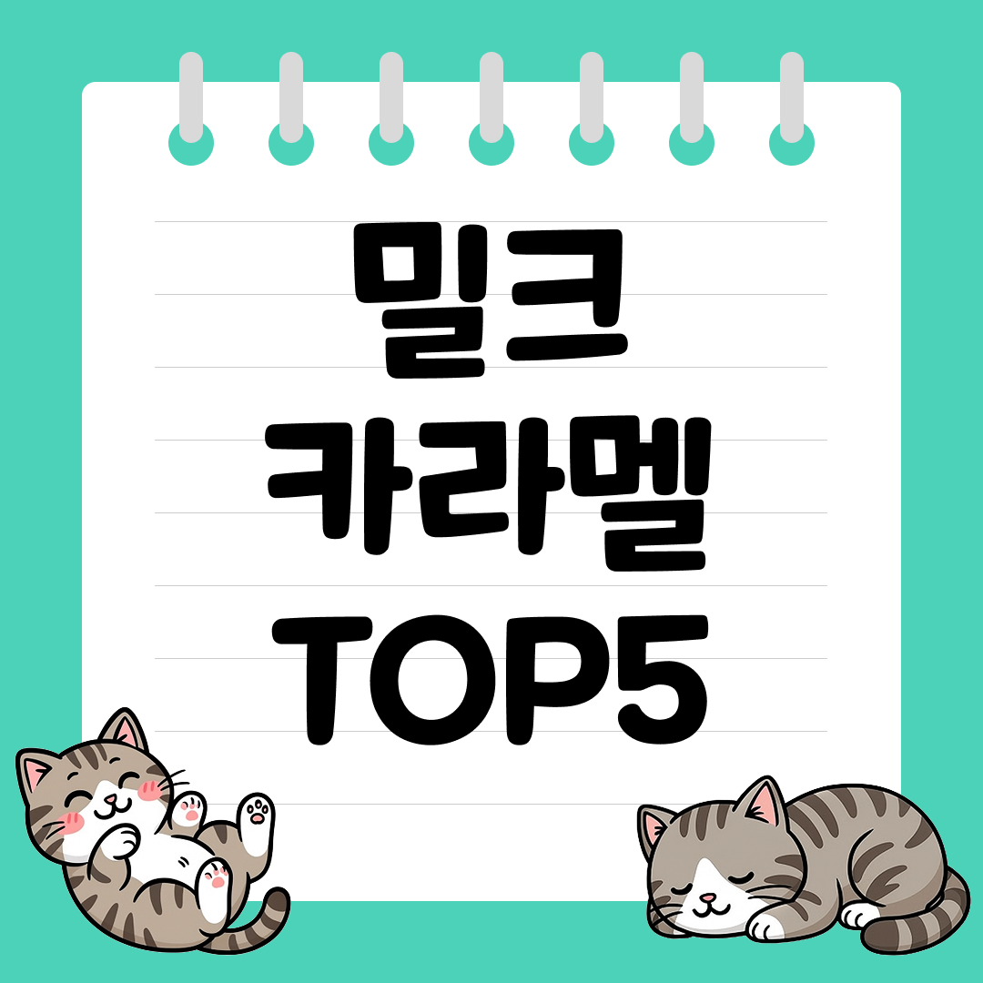 입안에서 사르르 녹는 밀크카라멜 추천 순위 TOP5