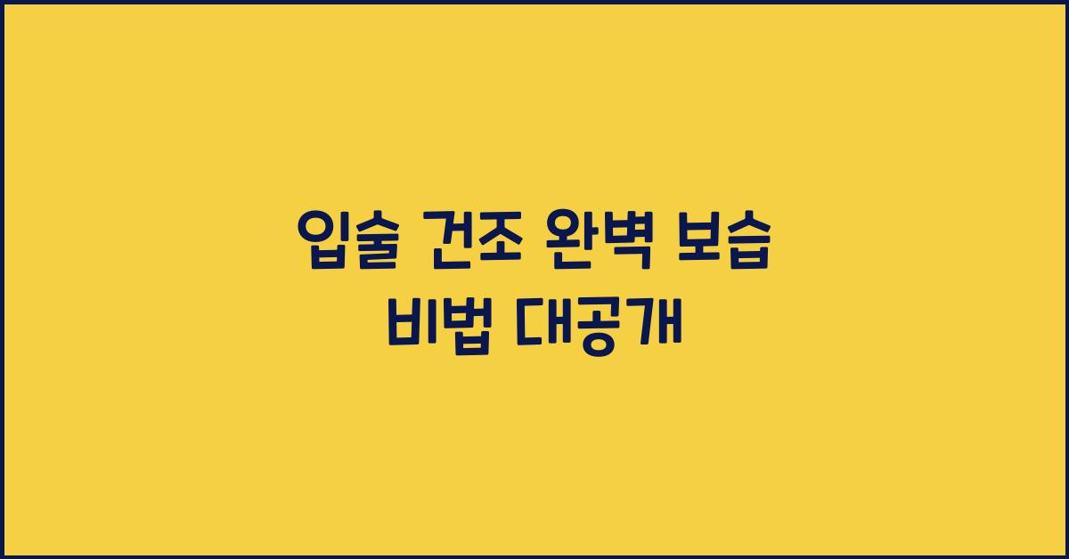 입술 건조