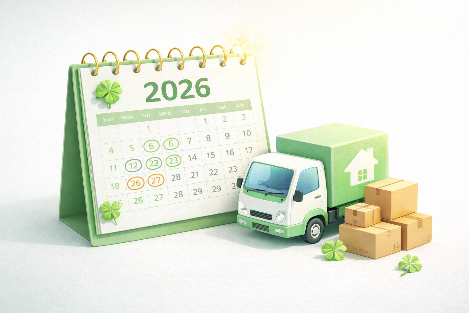 2026년 손 없는 날 달력