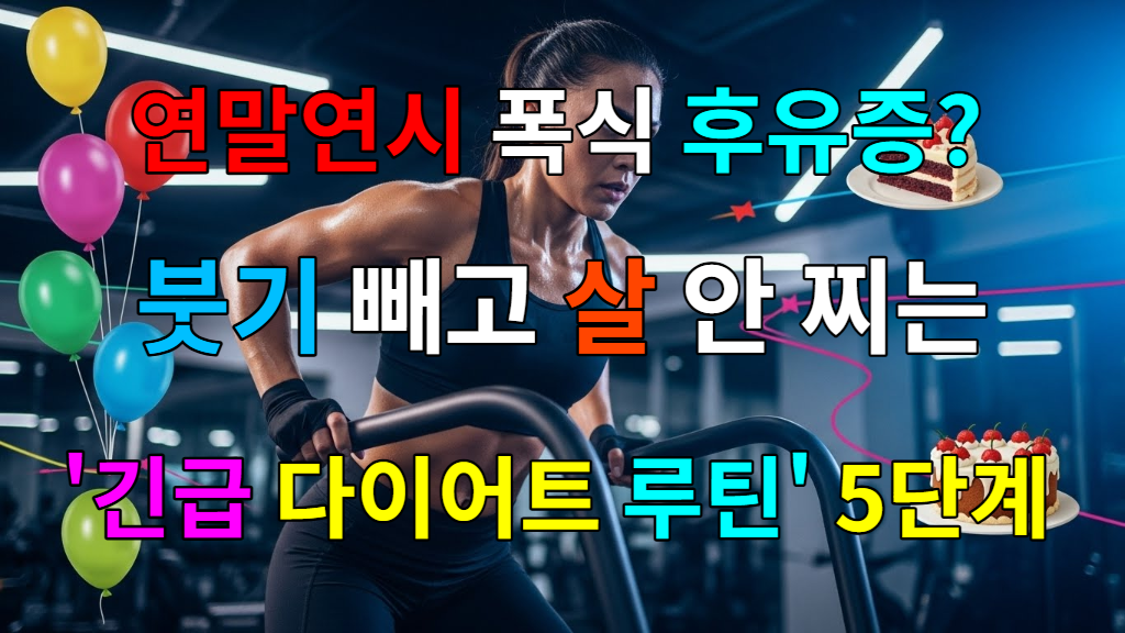 연말연시 폭식 후 긴급 다이어트 루틴을 실천하는 사람