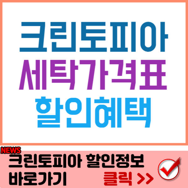 크린토피아 세탁가격 썸네일