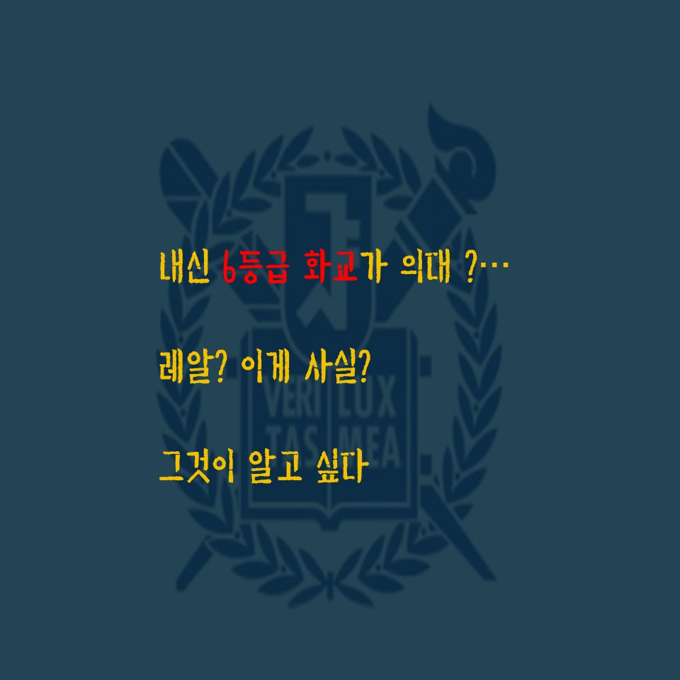 내신 6등급 화교 의대 합격?