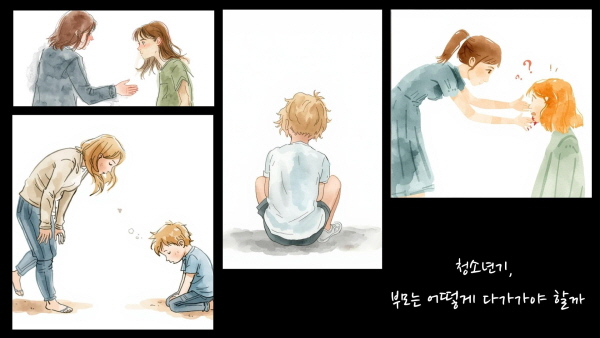 청소년기, 부모는 어떻게 다가가야 할까에 관한 그림