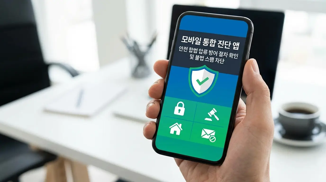 모바일 통합 진단 앱 안전 합법 압류 방어 절차 확인 및 불법 스팸 차단