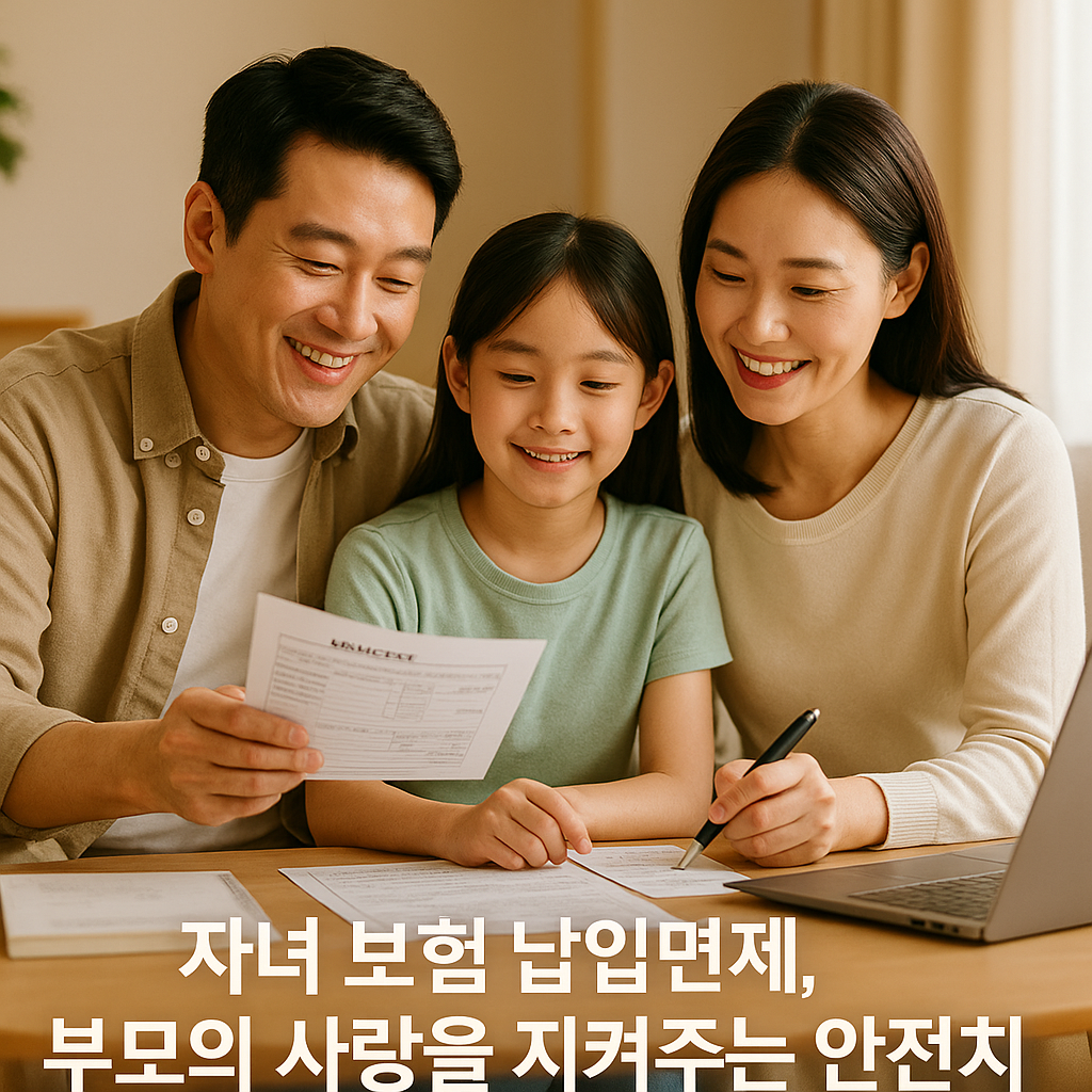 자녀 보험 납입면제로 안심하는 가족