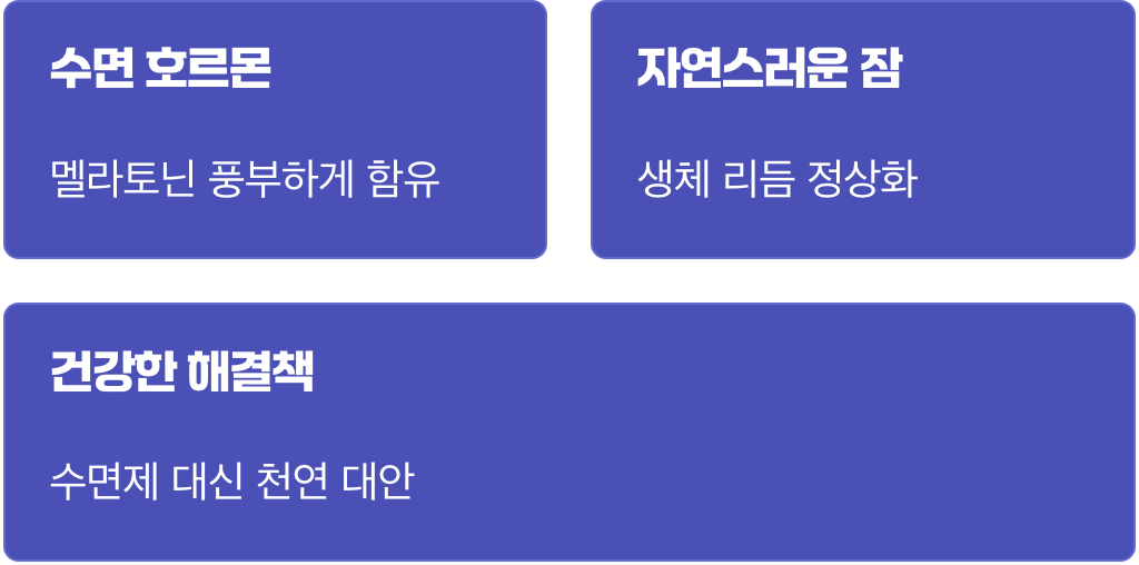 1. 편안한 밤을 선물하는 '천연 멜라토닌'