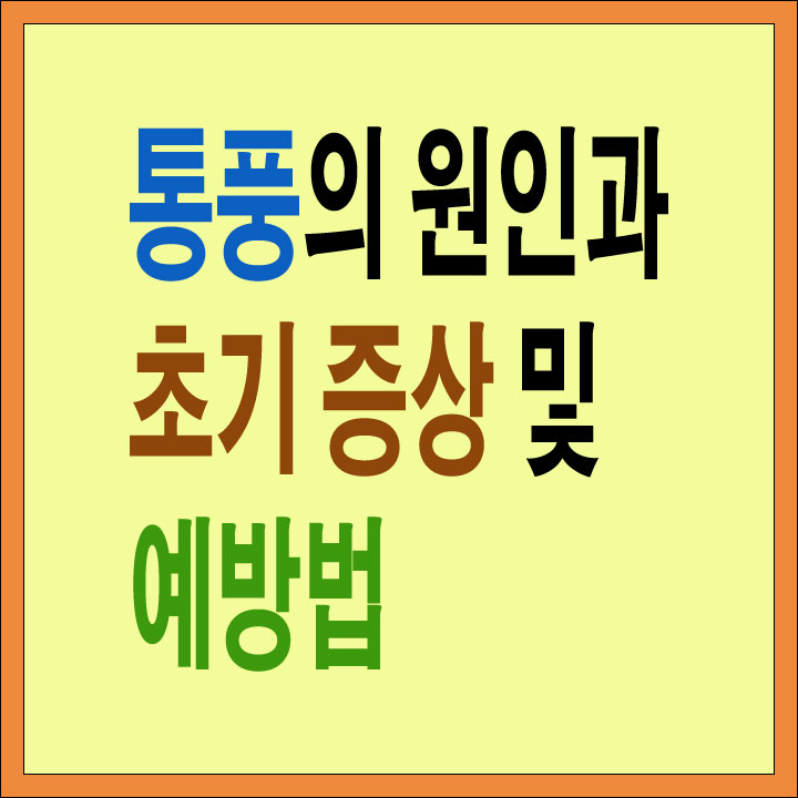통풍의 원인과 초기증상 및 예방법이라 적힌 썸네일 이미지