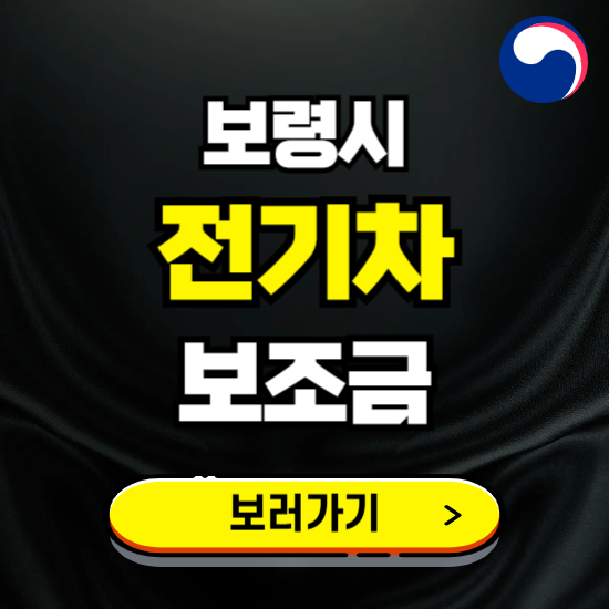보령시 전기차 보조금 지원 신청하기 ❘ 2025 지급대상 및 차종 보기