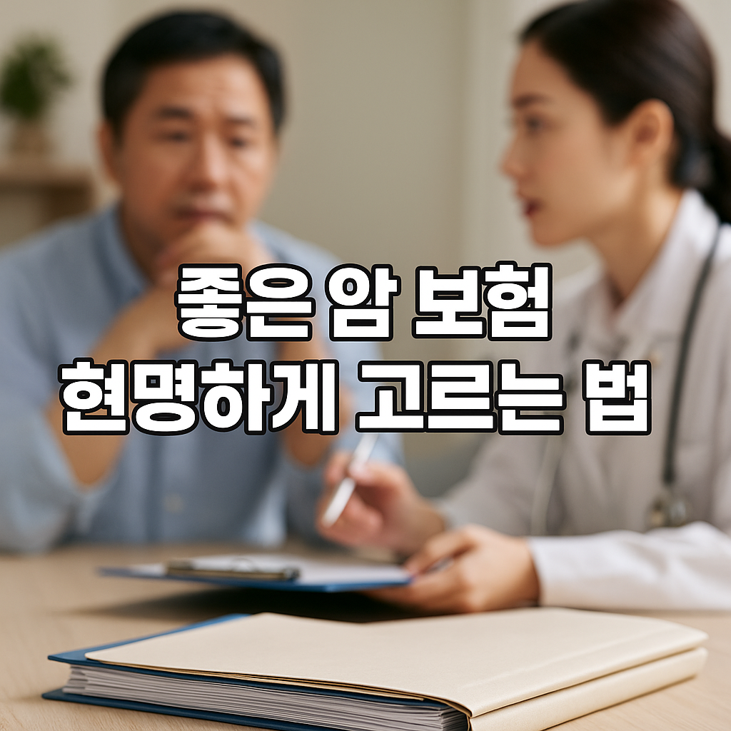 좋은 암 보험 현명하게 고르는 법