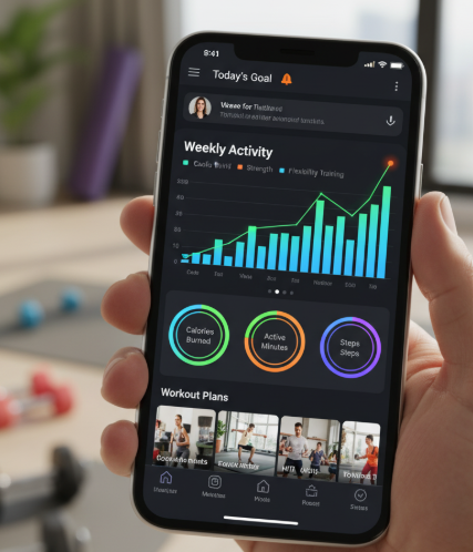 피트니스 앱 실행 화면