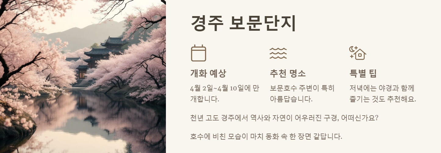 전국 벚꽃 명소 개화시기