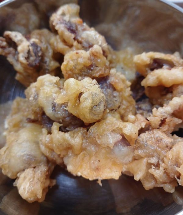 엣날통닭 닭똥집튀김