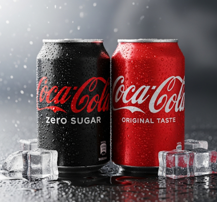 제로콜라와 일반콜라의 사진